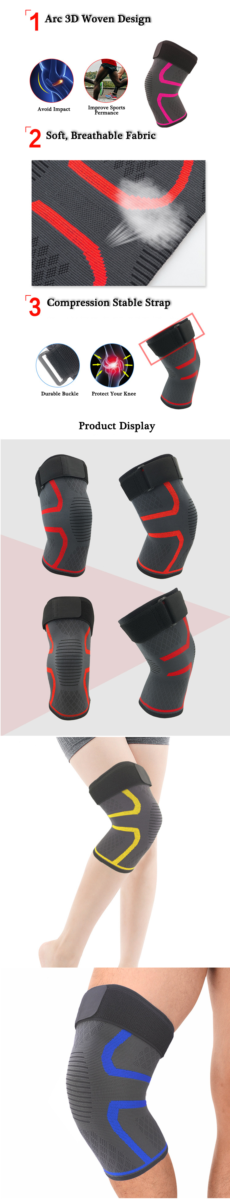 KALOAD-Nylon-Sports-Protective-Fitness-Knee-Pad-Support-Breathable-Gym-Exercise-Knee-Brace-Protector-1358153-3