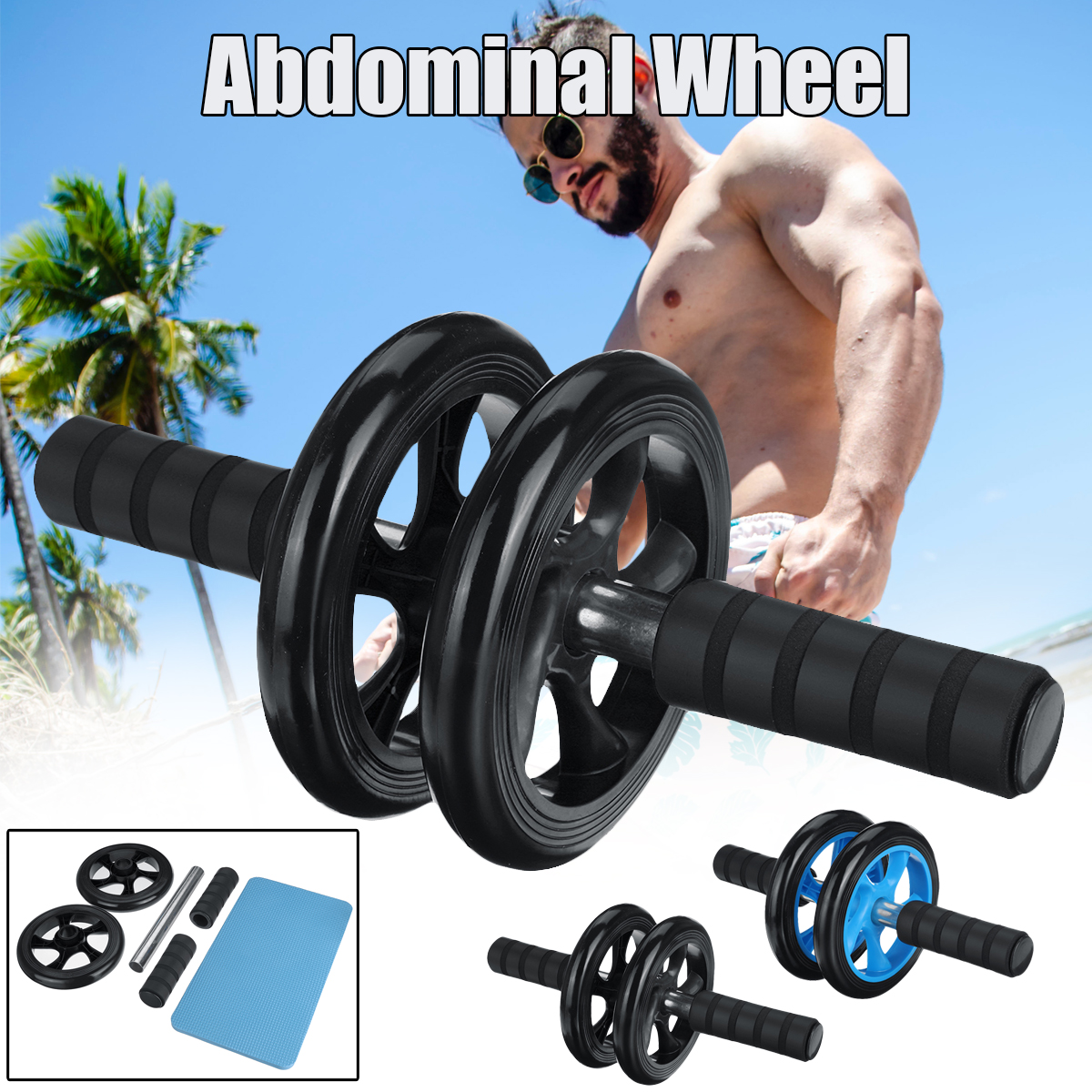 Maxload-20kg-Dual-Wheels-Abdominal-Wheel-Roller-Non-slip-Mute-Fitness-Body-Muscle-Trainer-1632433-1