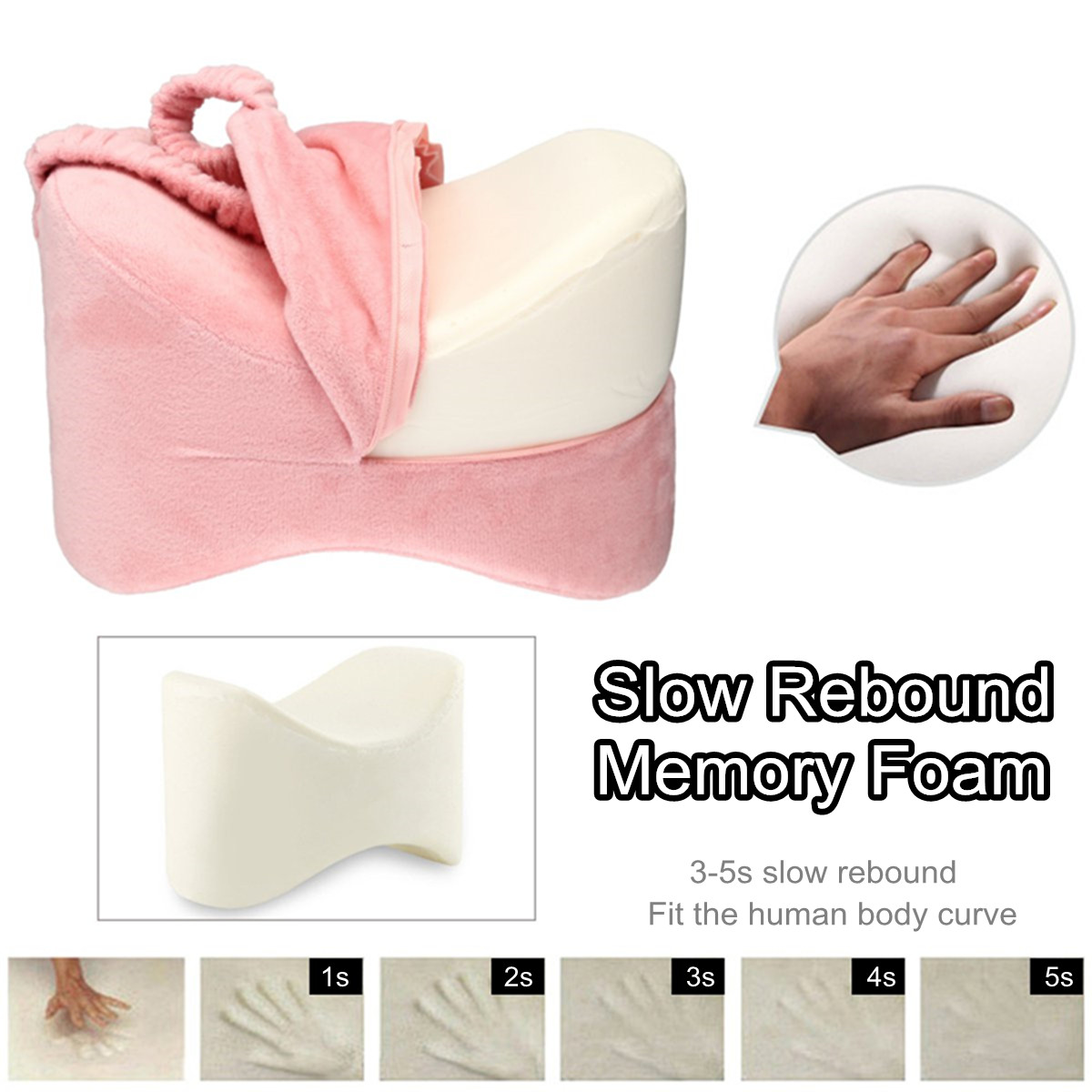 Memory-Foam-Leg-Pillow-Fatigue-Relief-Back-Hips-Knee-Support-Cushion-Pillow-1476958-3