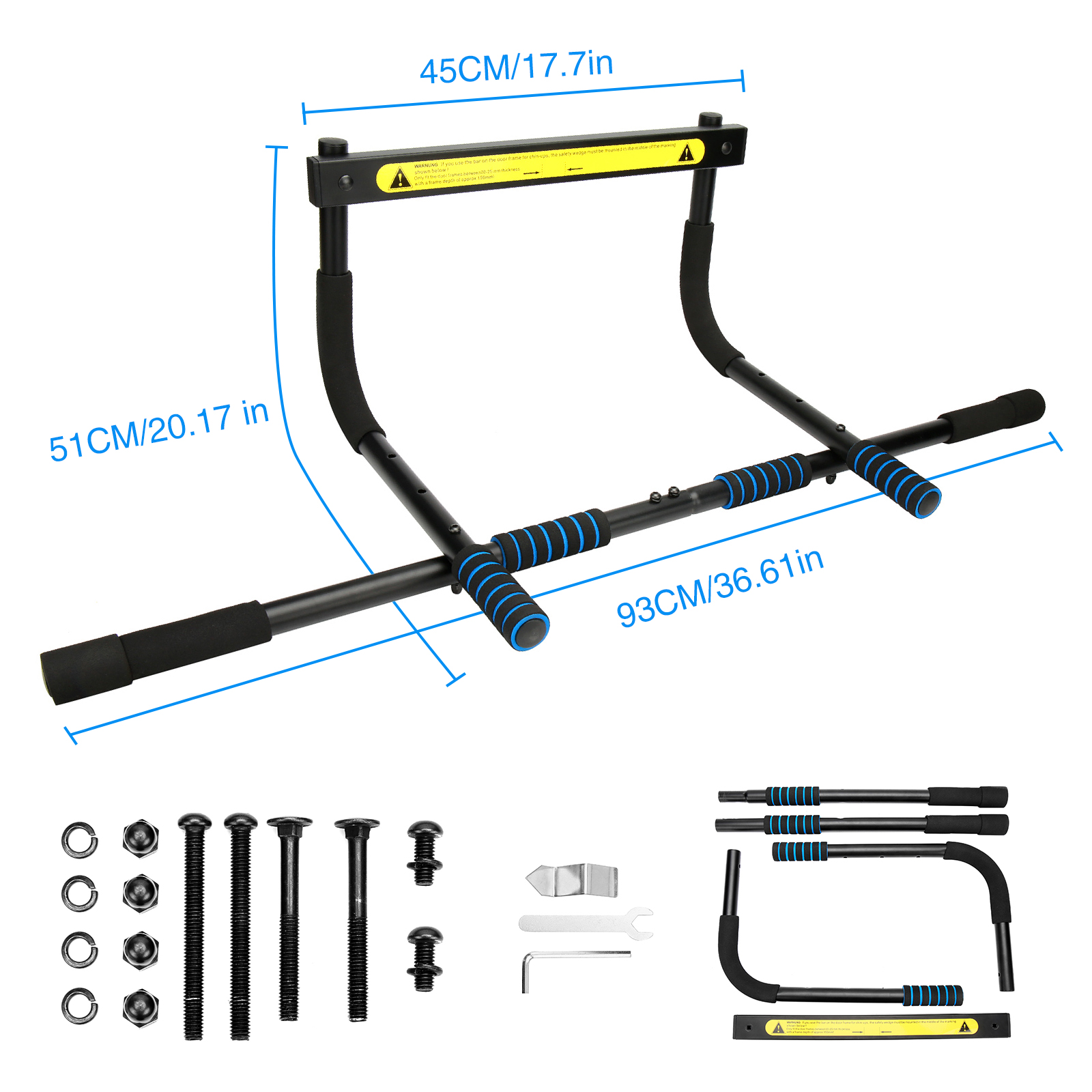 SGODDE-85CM-Adjustable-Door-Frame-Pull-Up-Bar-100KG-Pull-Up-Bar-Without-Screws-Robust-with-Foam-for--1794428-5