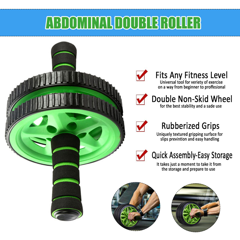 Two-wheel-Sponge-Sleeve-Abdominal-Wheel-Roller-w-Knee-Pad-Home-Muscle-Training-Abs-Fitness-Trainer-1676941-3