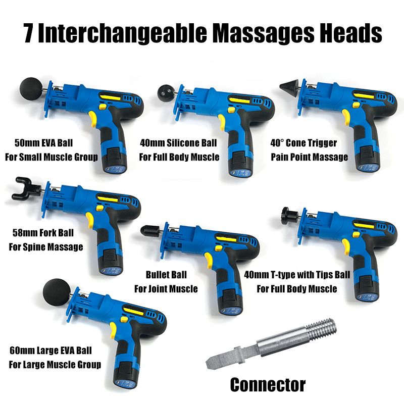 1300mAh-Cordless-Percussive-Massager-Sports-Fitness-Muscle-Vibrating-Relaxation-Massager--7-pcs-Mass-1443944-3