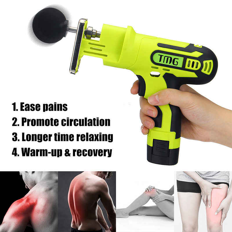 1300mAh-Cordless-Percussive-Massager-Sports-Fitness-Muscle-Vibrating-Relaxation-Massager--7-pcs-Mass-1443944-4