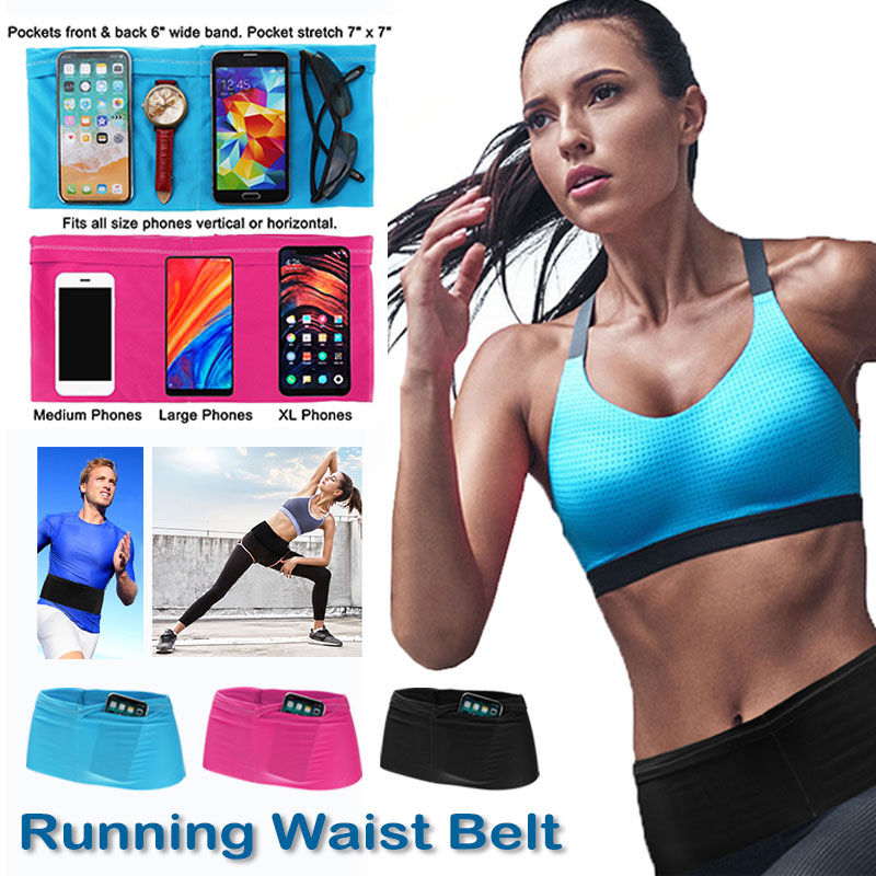 6-Pockets-Breathable-Fabric-Running-Waist-Belt-Pouch-Jogging-Phone-Bag-Cycling-Waist-Packbag-1633978-3