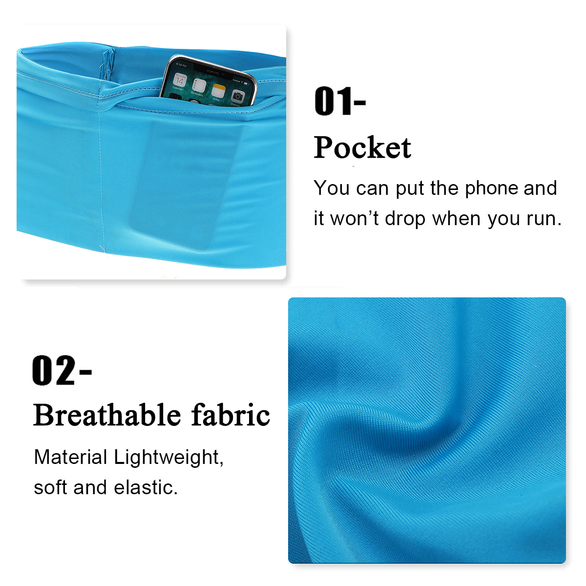 6-Pockets-Breathable-Fabric-Running-Waist-Belt-Pouch-Jogging-Phone-Bag-Cycling-Waist-Packbag-1633978-5