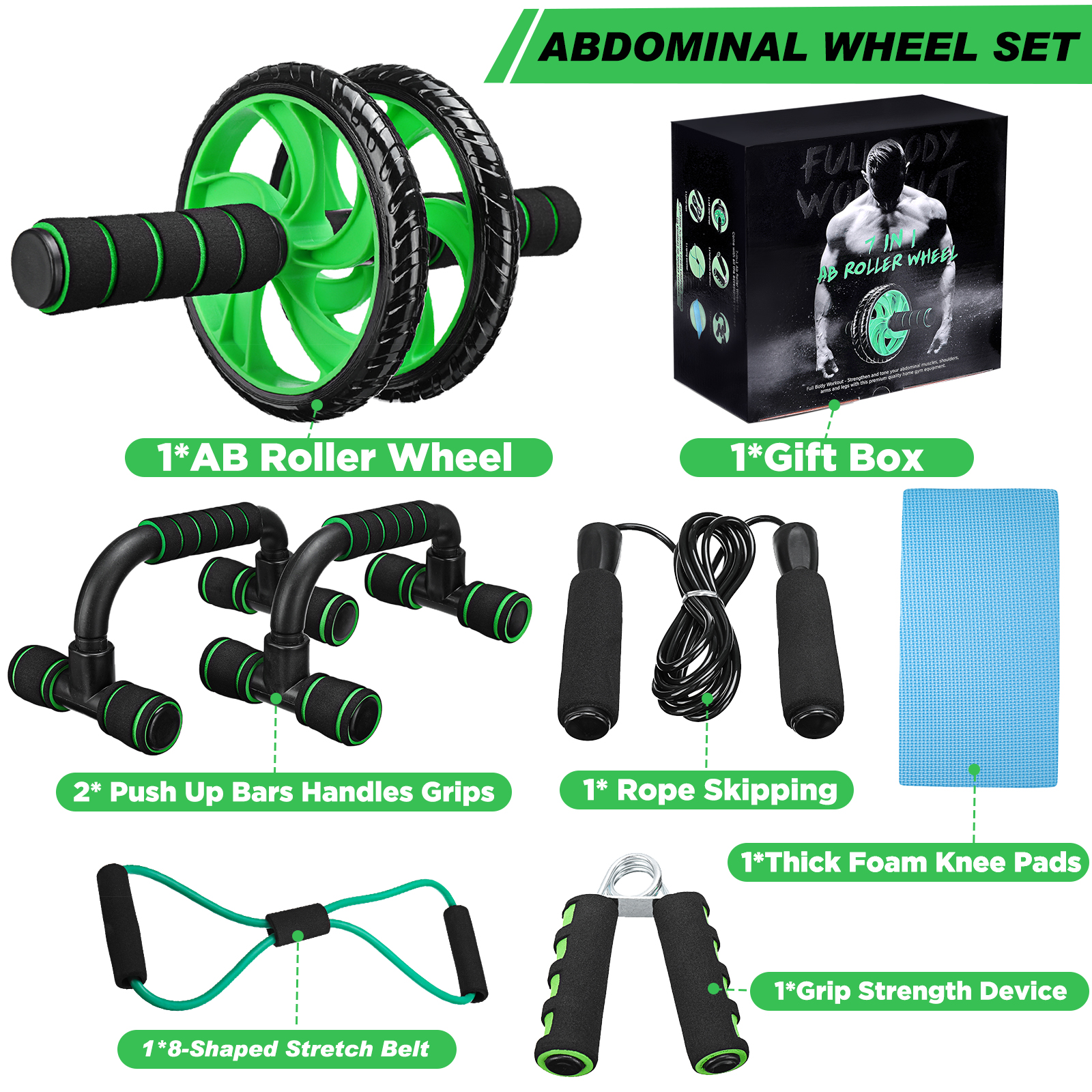 7-PcsSet-Ab-Rollers-Kit-Push-UP-Bar-Jump-Rope-Hand-Gripper-Knee-Pad-Resistance-Band-Exercise-Trainin-1810079-2