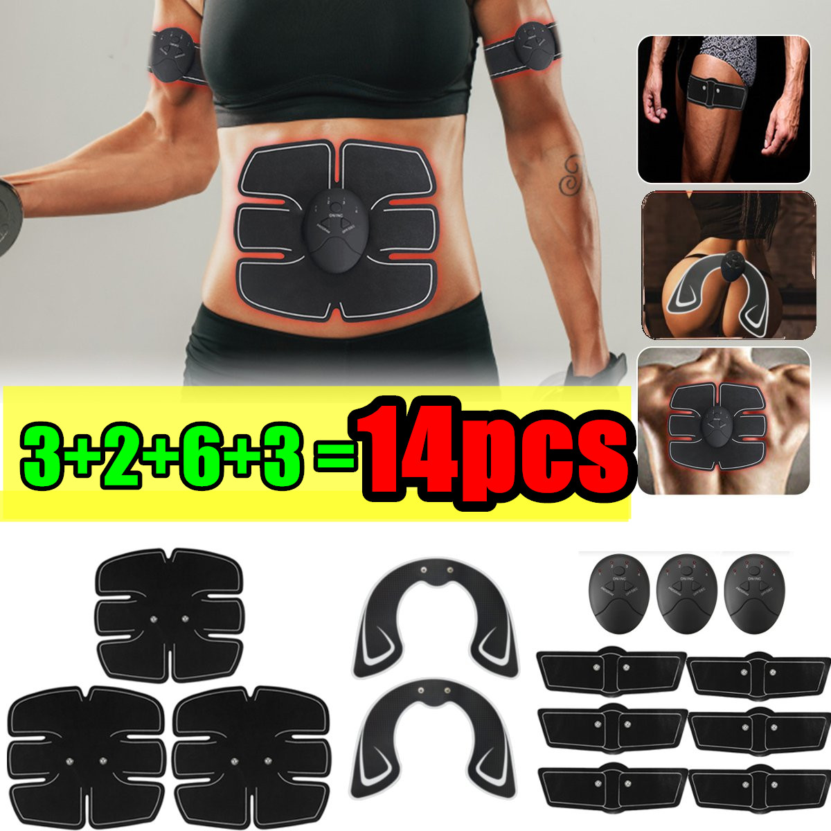 KALOAD-14pcs-Muscle-Training-Gear-Hip-Buttocks-Lifting-ABS-Fitness-Exercise-Hip-Trainer-Stimulator-1401361-2