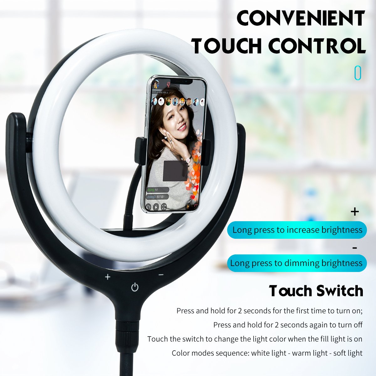 12quot-Dimmable-Desktop-Selfie-LED-Ring-Light-Stand-Phone-Holder-Makeup-Live-Vedio-1675469-4