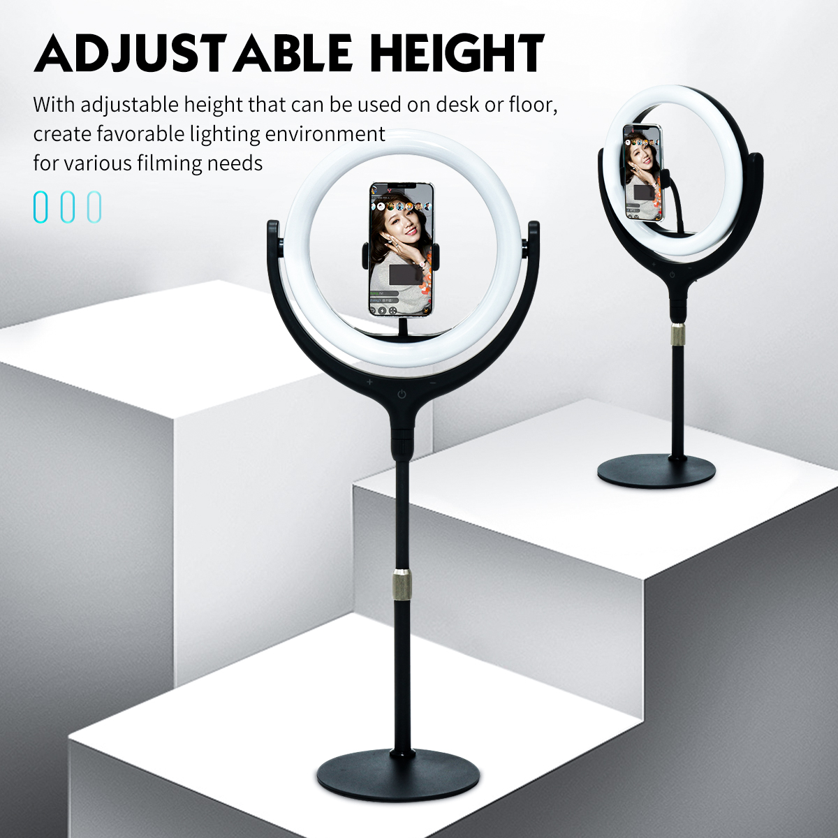 12quot-Dimmable-Desktop-Selfie-LED-Ring-Light-Stand-Phone-Holder-Makeup-Live-Vedio-1675469-10
