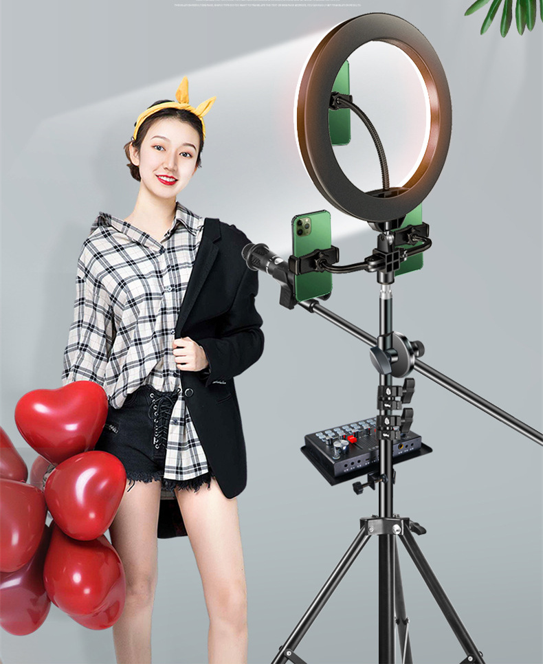 Bakeey-10-inch-Ring-Fill-Light-Tripod-Remote-Control-Adjustment-USB-Plug-Selfie-Beauty-Ring-Light-wi-1885682-1