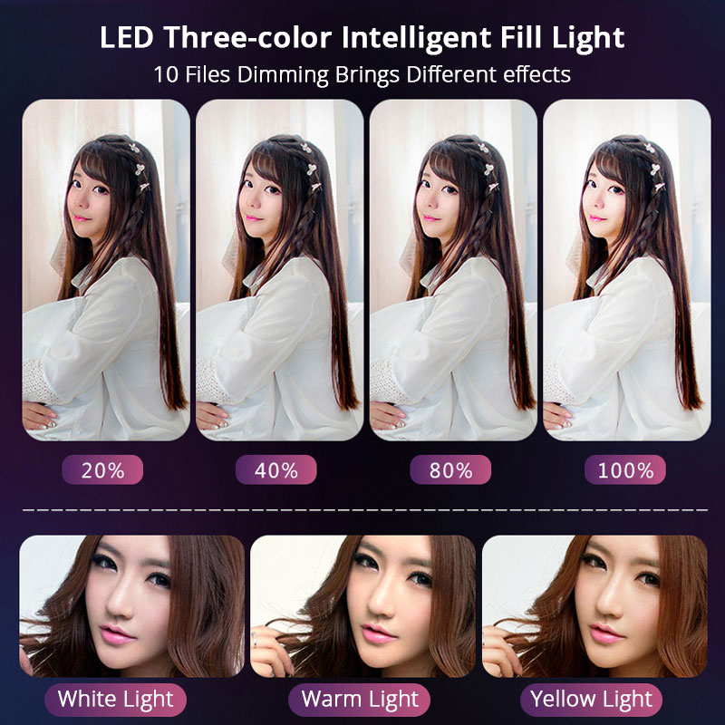Bakeey-10-inch-Ring-Fill-Light-Tripod-Remote-Control-Adjustment-USB-Plug-Selfie-Beauty-Ring-Light-wi-1885682-7