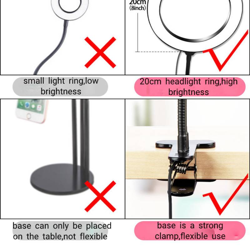 Bakeey-4-in-1-Flashes-Selfie-Lights-Live-Broadcast-Makeup-Selfie-Lamp-360-Degree-Common-Hose-Stable--1760939-15