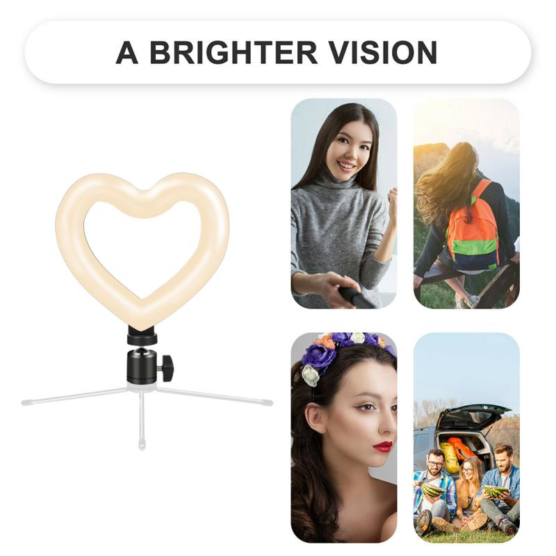 Bakeey-6-Inch-Heart-Shaped-LED-Ring-Light-Dimmable-Cold-Warm-Makeup-Photography-Video-Live-Stream-La-1833163-8