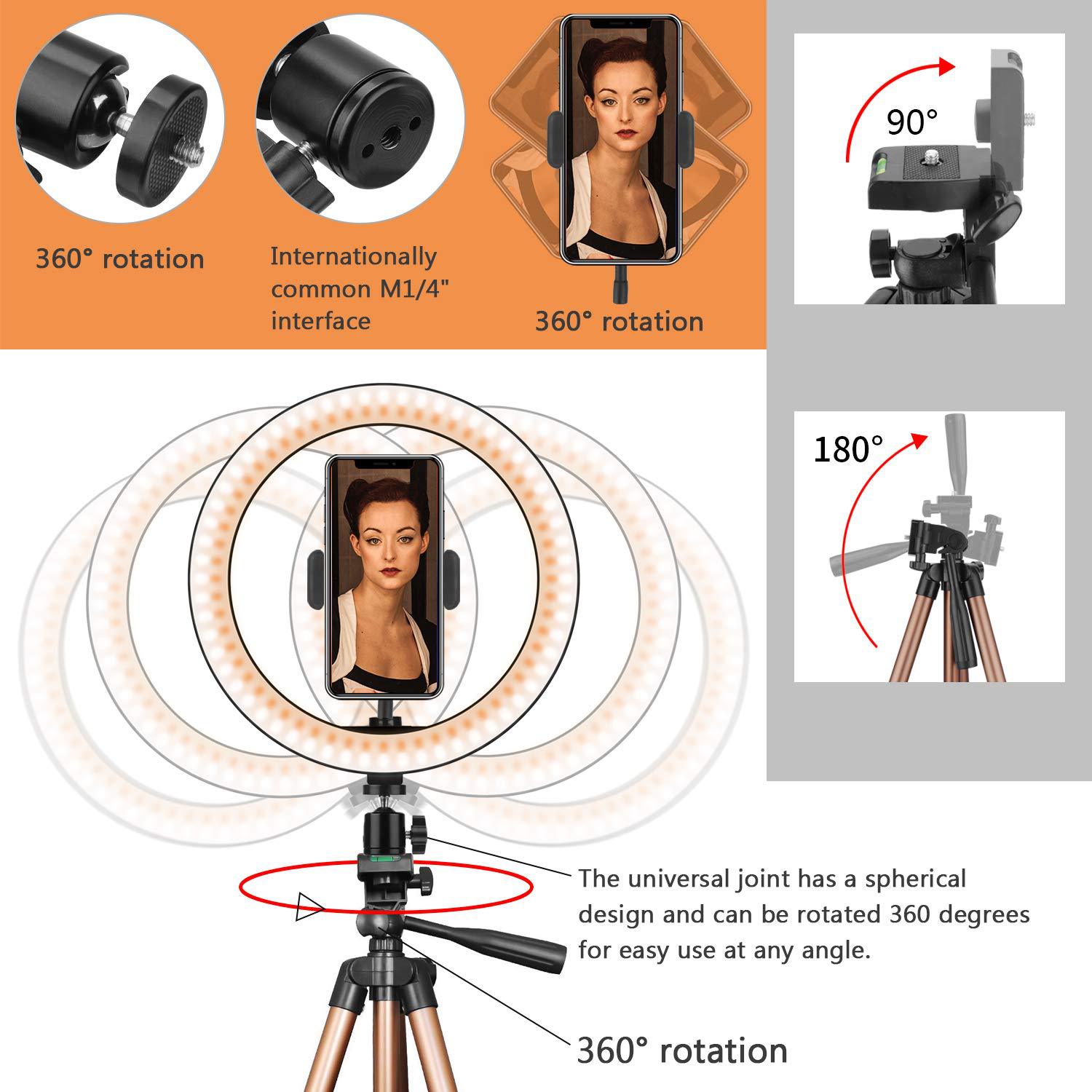 Bakeey-Fill-Light-Tripod-Photography-LED-Selfie-Ring-Light-Remote-Control-Ring-Lamp-For-Makeup-Video-1760944-6
