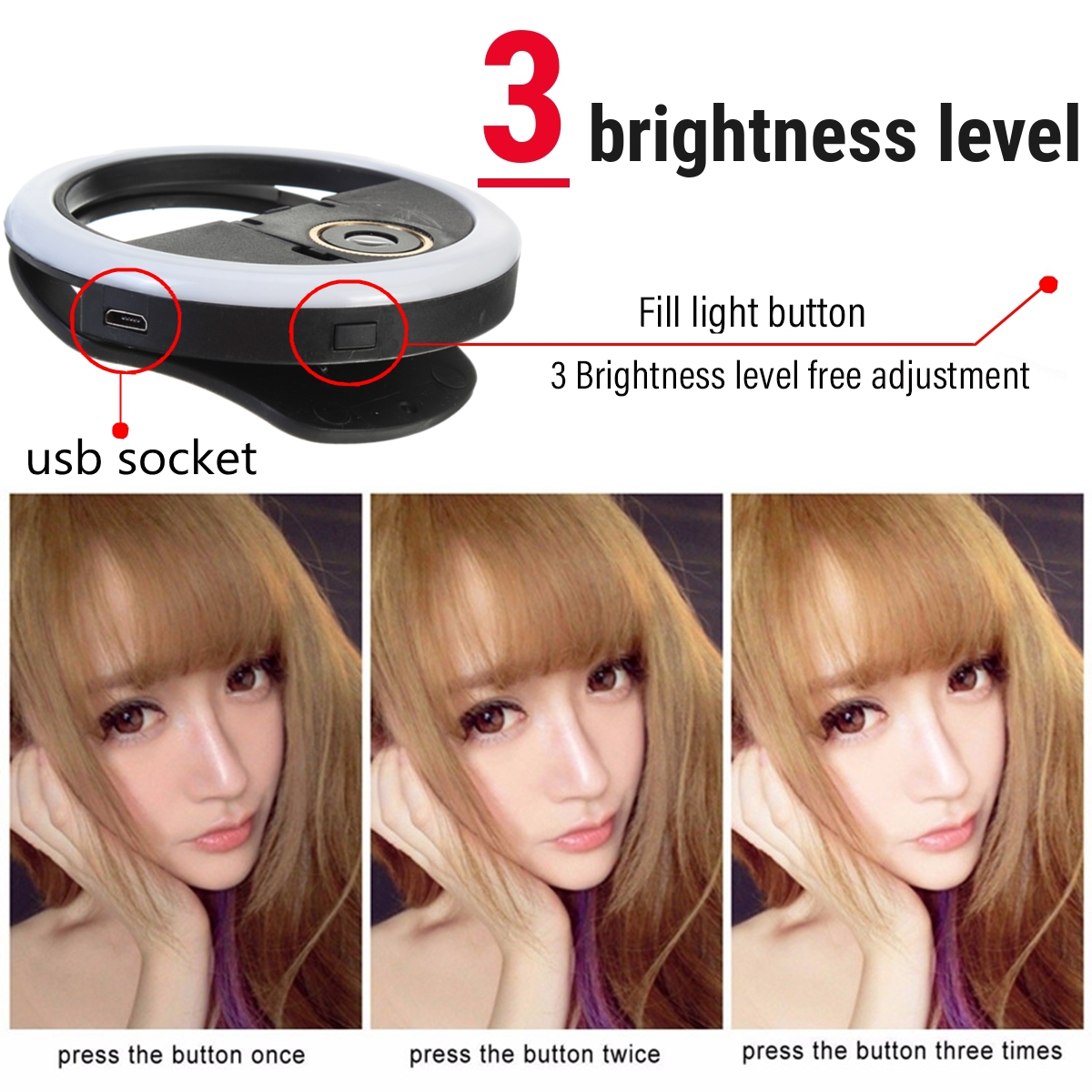 Bakeey-Selfie-36-LED-Fill-Lamp-Ring-Light-Universal-Clip-3-levels-Brightness-Micro-063-x-HD-Wide-ang-1746950-6