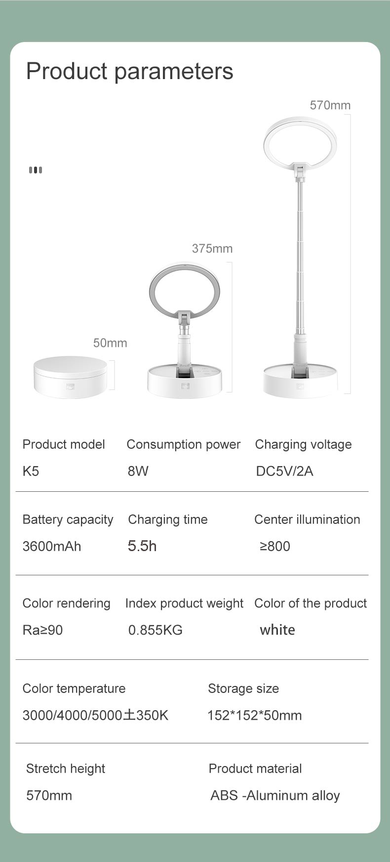 CYKE-K5-Folding-Fill-Light-Stand-Holder-Modern-Kids-Study-Eye-Protection-Lamp-Bedroom-Night-Work-Sma-1833592-13