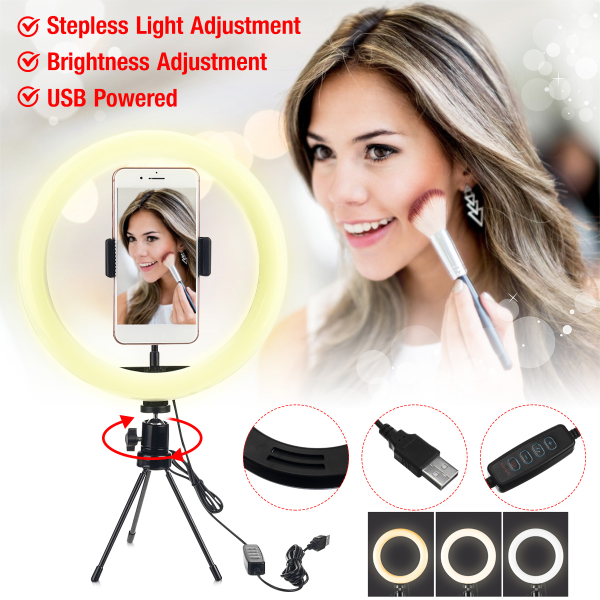 Dimmable-LED-Ring-Light-Lamp-18CM-26CM-Fill-Light-for-Makeup-Live-Stream-Selfie-Photography-Video-Re-1680025-1