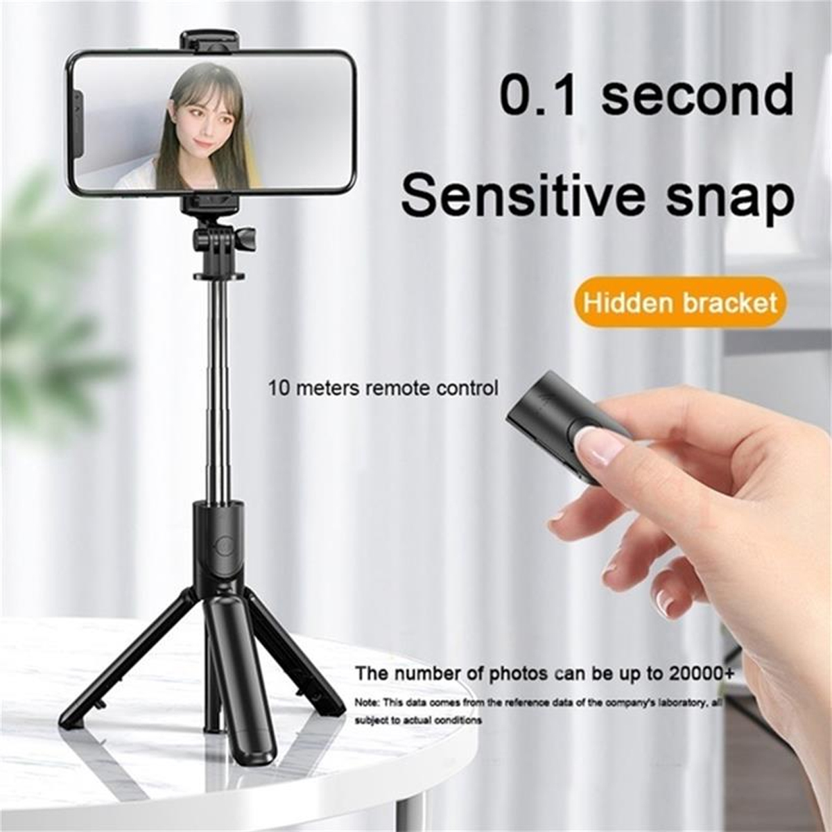Height-Adjustable-Selfie-Stick-Tripod-Monopod-with-bluetooth-Remote-Controller-Dual-Ring-Light-Fill--1815162-11