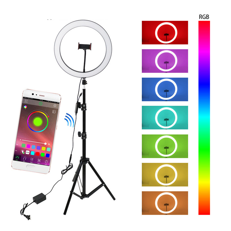 LED-Phone-Holder-Photography-Selfie-Ring-Fill-Light-Kit-Selfie-Stick-Tripod-for-Video-Makeup-Photos-1633119-2