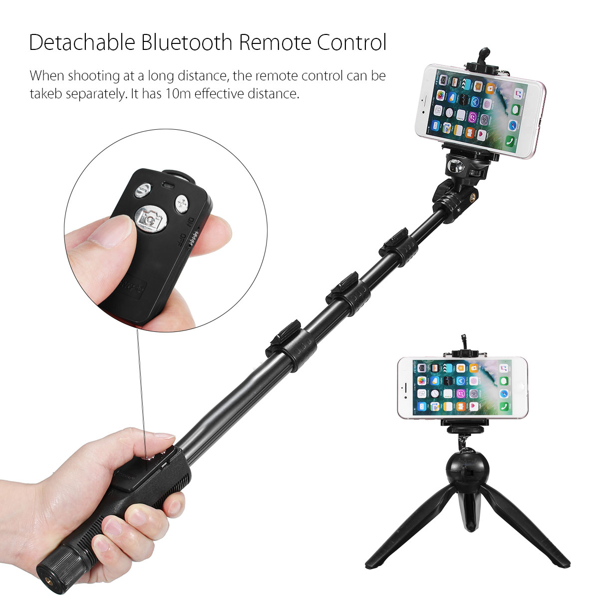 bluetooth-Wireless-Remote-Control-Extendable-Handheld-Selfie-Stick-Monopod--Tripod-for-Camera-Mobile-1340611-4