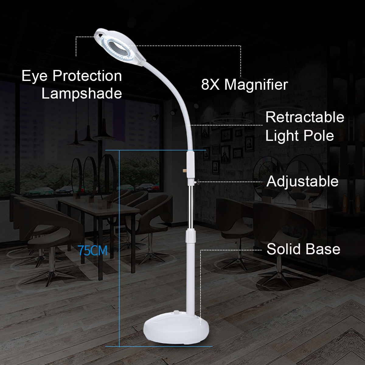 8X-Diopter-120-LED-Magnifying-Floor-Stand-Lamp-Magnifier-Glass-Cold-Light-Lens-Facial-Light-For-Beau-1853086-4