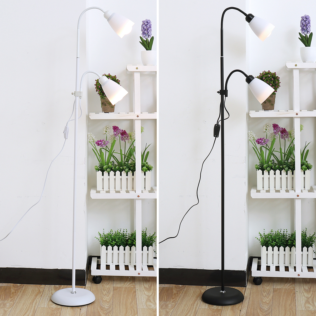 Modern-Floor-Standing-Lamp-Double-Head-Reading-Table-Light-Adjustable-Lampshade-Home-AC220V-1586547-2