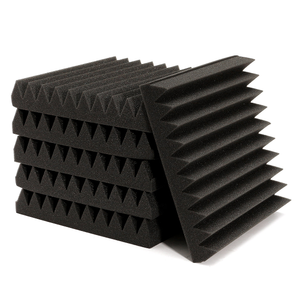 6Pcs-30x30x5CM-Soundproofing-Acoustic-Wedge-Foam-Tiles-Wall-Panels-1088421-2