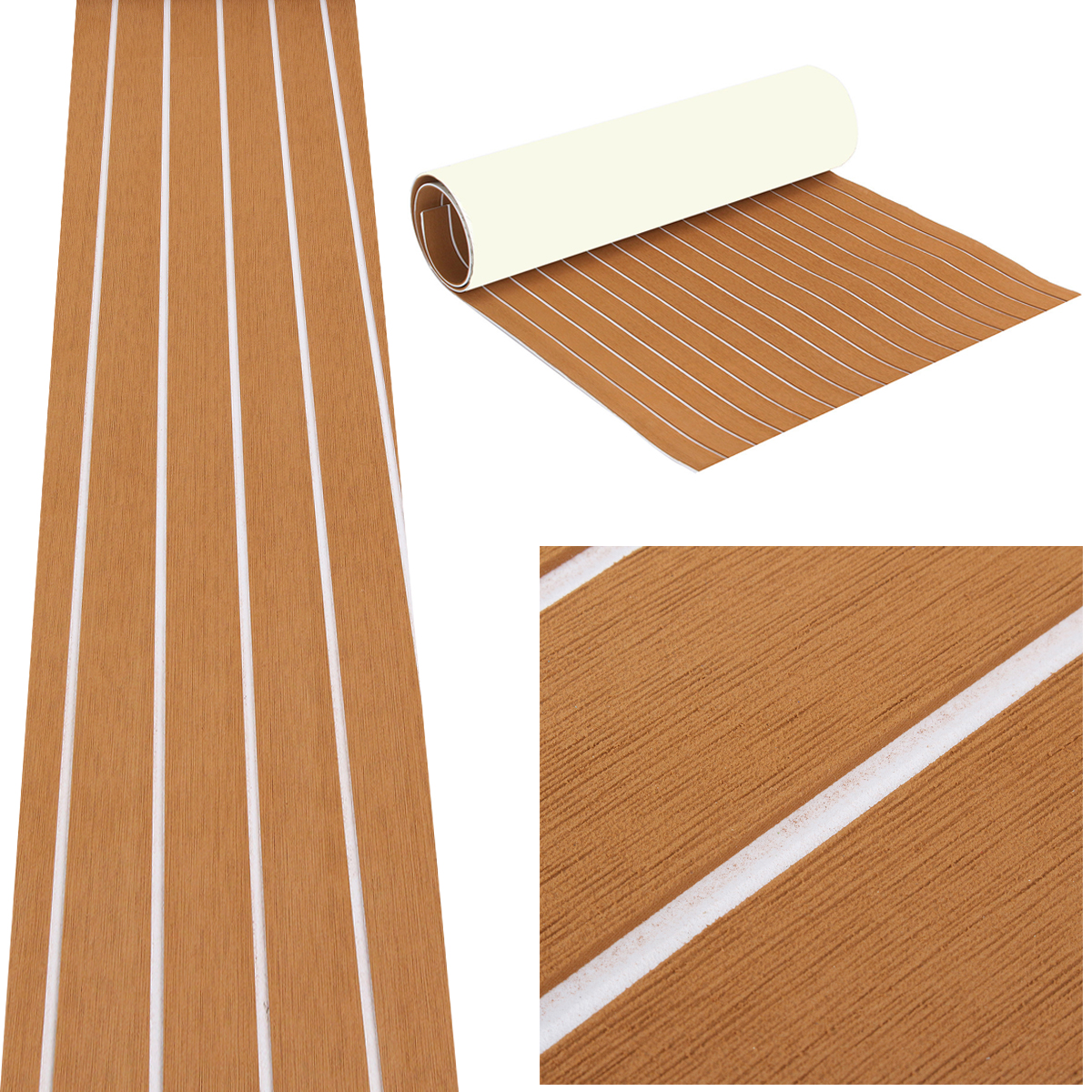 Brown-and-White-Striped-EVA-Imitation-Foam-Teak-Luxury-for-Boat-Deck-Rrailer-Cork-Plastic-Wood-Floor-1133190-4