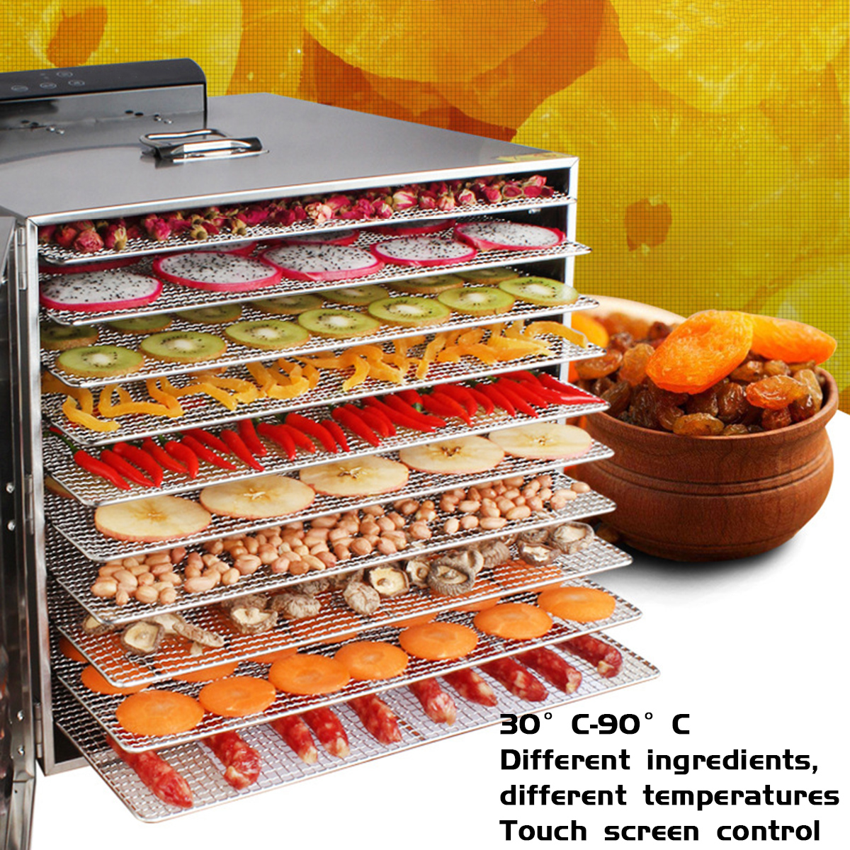 Food-Dehydrator-220V-1000W-Stainless-Steel-Yogurt-Fruit-Dryer-USEUAU-Plug-1759407-2