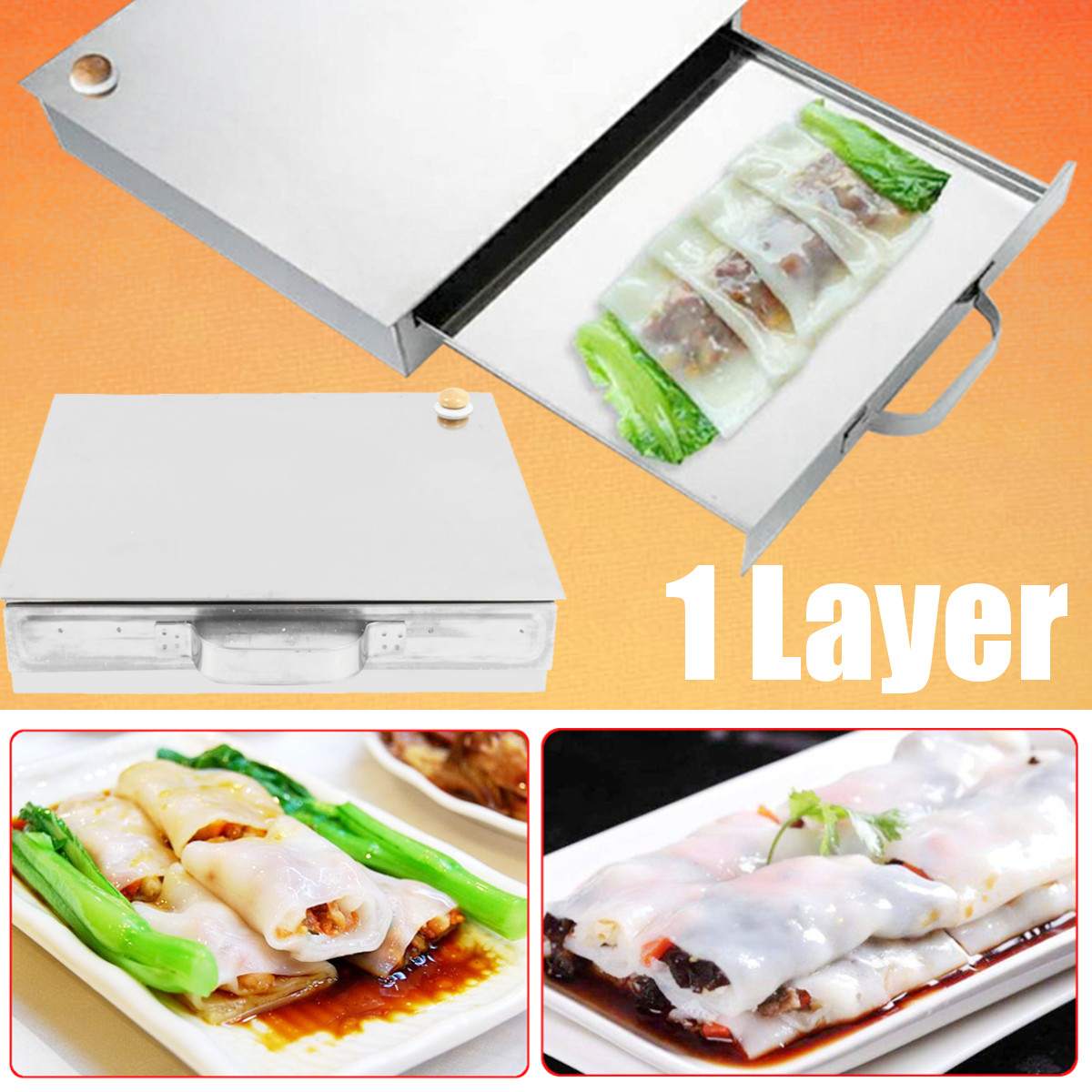 Stainless-Steel-Tray-1-Layer-Steamed-Vermicelli-Rice-Roll-Machine-Kitchen-Cooking-Steamer-Drawer-1339660-8