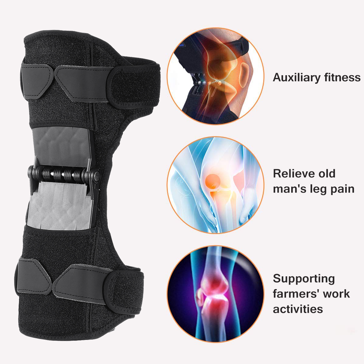 1Pcs-Three-Springs--Upgraded-Four-Springs-Metatarsal-Knee-Pad-Joint-Booster-Knee-Booster-1649044-3