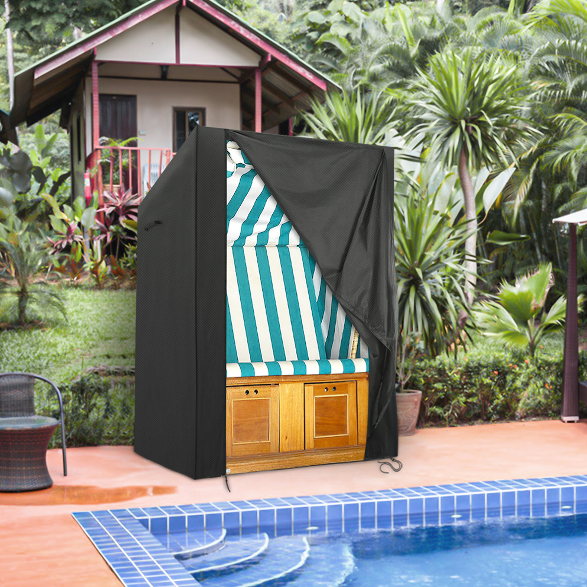135x105x175140cm-Waterproof-Beach-Cork-Protective-Cover-With-Velvet-Closure-For-Beach-Chair-1714445-6