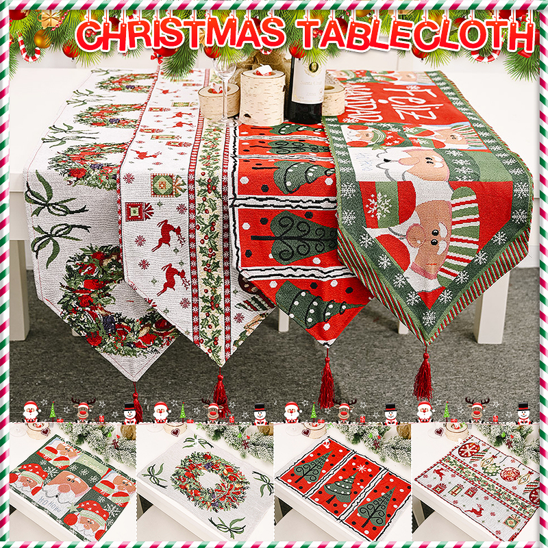 71x14inch-Christmas-Table-Runner-Deer-Desk-Tablecloth-Cloth-Xmas-Party-Table-1828907-2