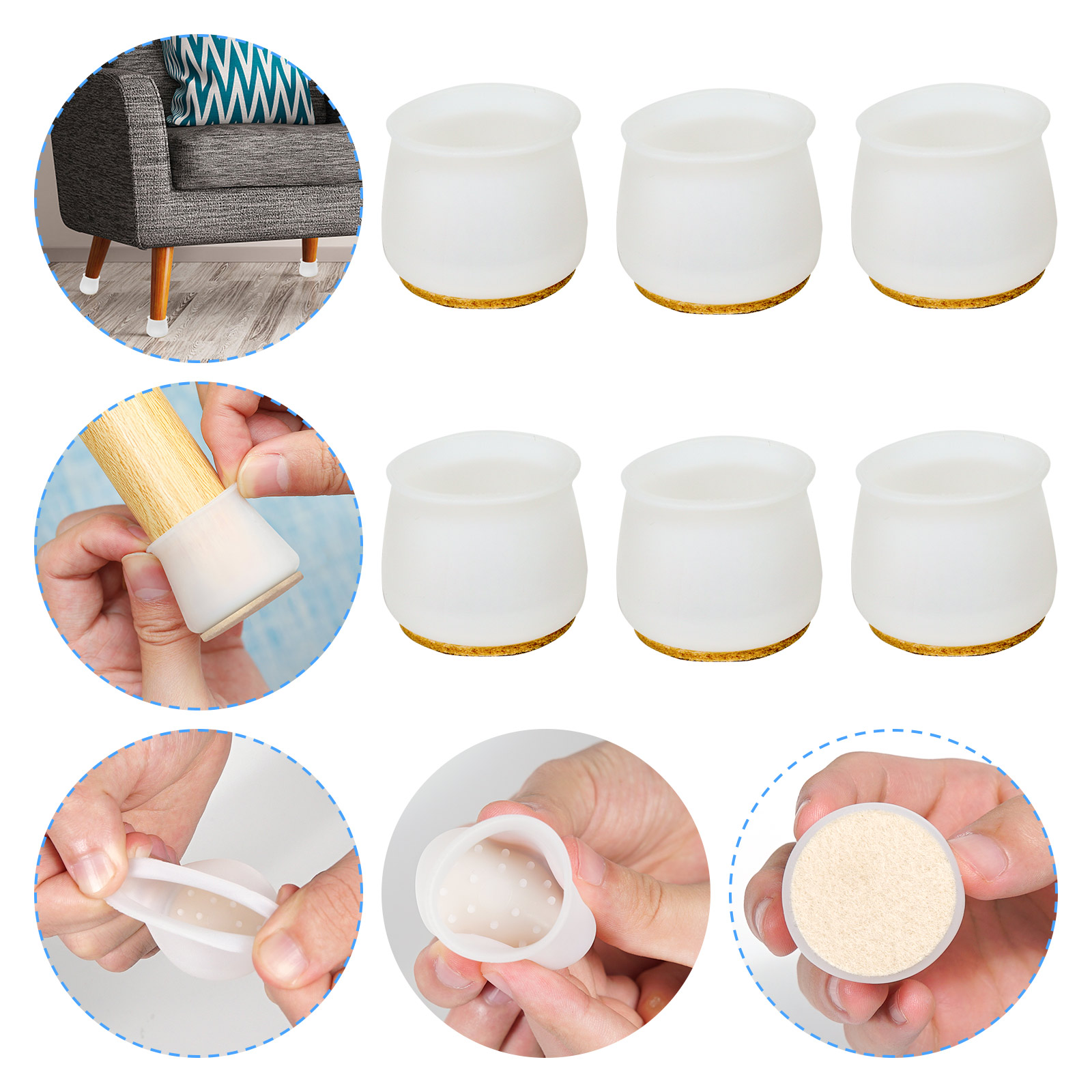 CHARMINER-Elastic-Silicon-Furniture-Protection-Cover-Non-slip-Furniture-Desk-Chair-Feet-Cover-1891488-1