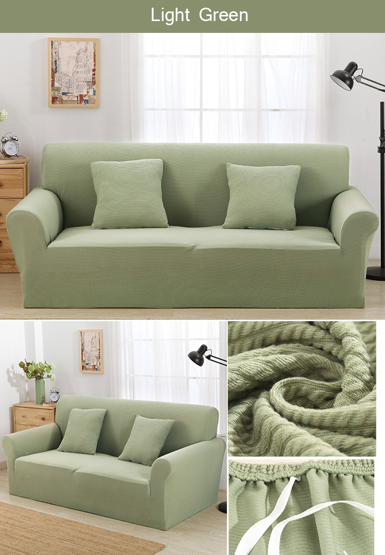 KC-PCP2-Jacquard-Thickened-Knit-Sofa-Covers-Polyester-Spandex-Fabric-Slipcovers-Solid-Color-1193782-4