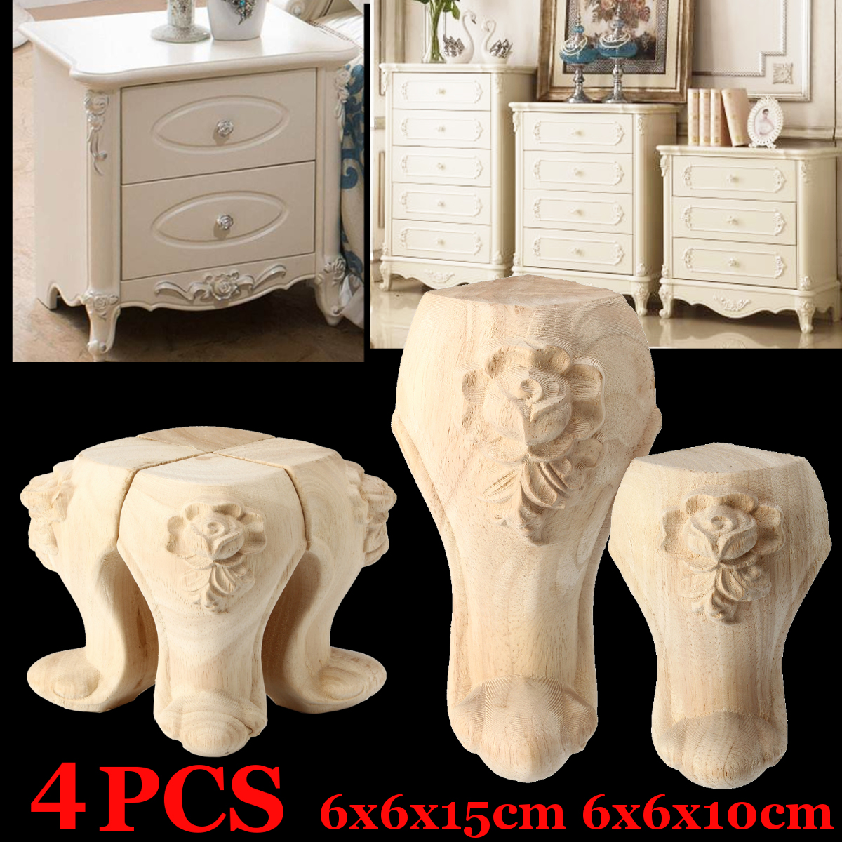 4Pcs-1015cm-European-Solid-Wood-Carving-Furniture-Foot-Legs-Unpainted-Cabinet-Sofa-Seat-Feets-1322911-4