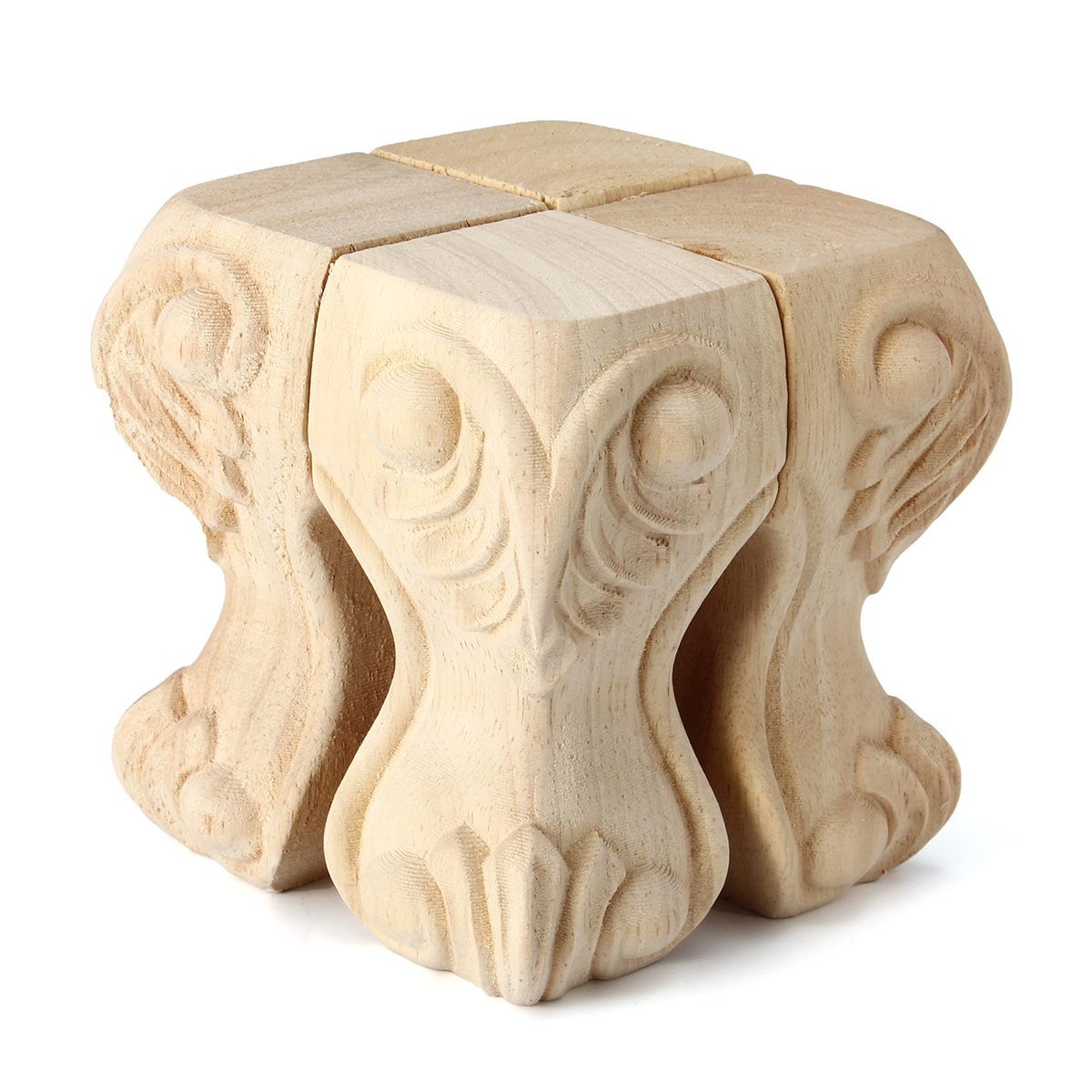 4Pcs-1015cm-European-Solid-Wood-Carving-Furniture-Foot-Legs-Unpainted-Table-Cabinet-Feets-1322663-3