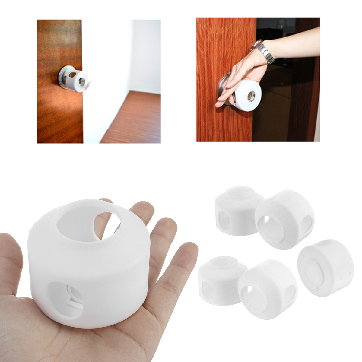 5PCS-Child-Proof-Safety-Doors-Handle-Bedroom-Protective-Door-Knob-Safety-Cover-Lockable-1730878-2