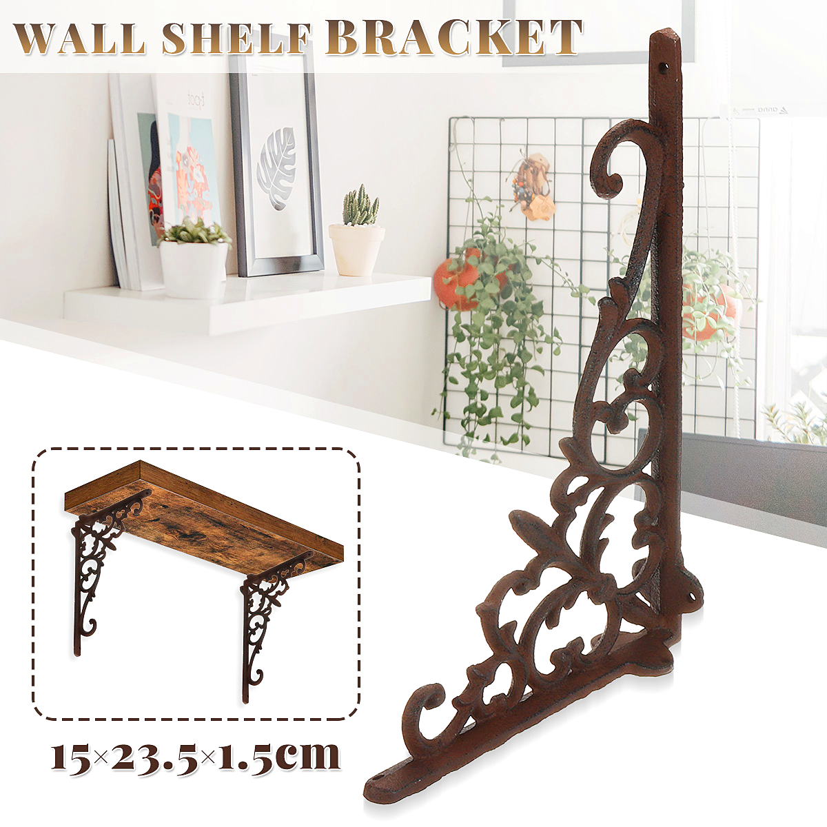Retro-Industrial-Cast-Iron-Shelf-Bracket-Wall-Mounted-Shelf-Supporter-Garden-1571314-1