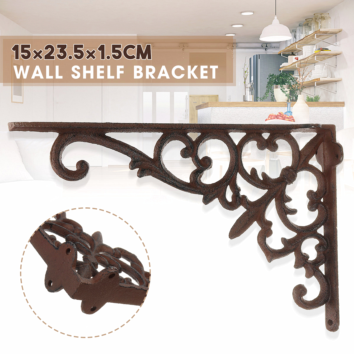 Retro-Industrial-Cast-Iron-Shelf-Bracket-Wall-Mounted-Shelf-Supporter-Garden-1571314-2
