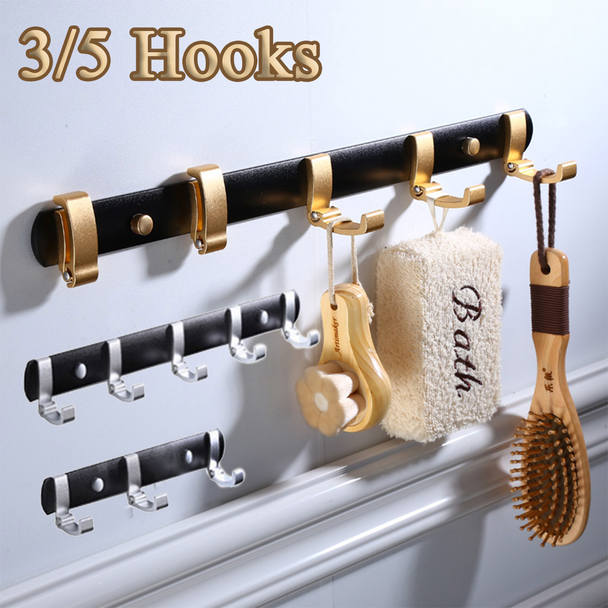 Wall-Mounted-Hook-Rack-Foldable-Hooks-Hangers-Home-Clothes-Coats-Organizer-Rack-1806921-1