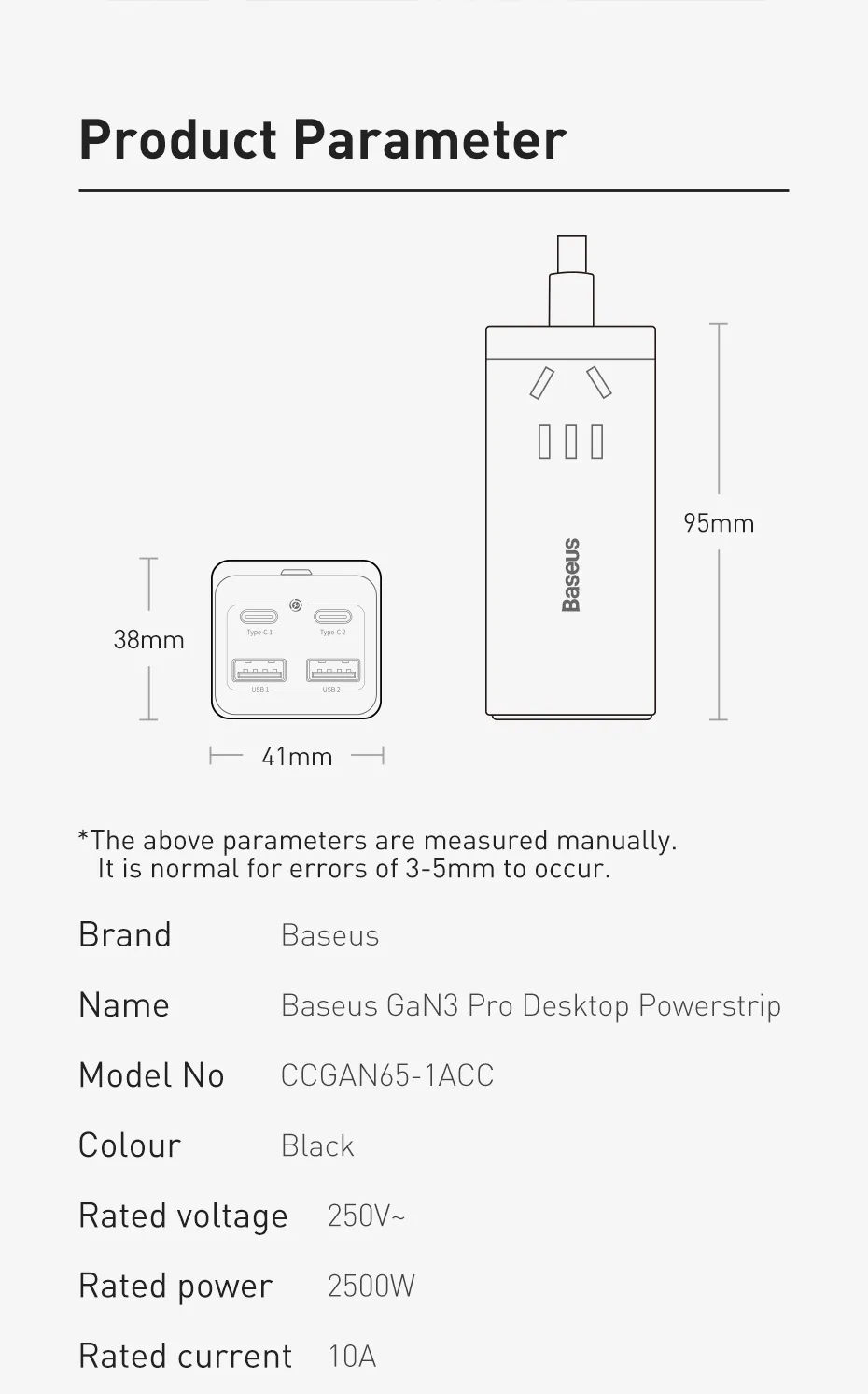 GaN-Tech-Baseus-GaN3-Pro-65W-USB-C-Charger-Desktop-Power-Strip-With-2500W-AC-Socket-Port--2USB-C-USB-1932343-18