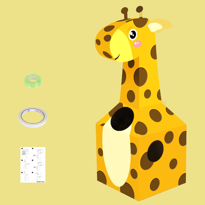 Animal-Cardboard-Wearable-Carton-Toys-Giraffe-Dinosaur-Childrens-Handmade-DIY-Model-Novelties-Toys-1562983-3