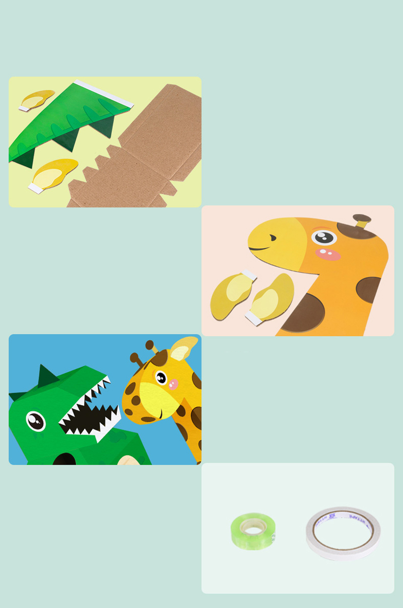 Animal-Cardboard-Wearable-Carton-Toys-Giraffe-Dinosaur-Childrens-Handmade-DIY-Model-Novelties-Toys-1562983-5