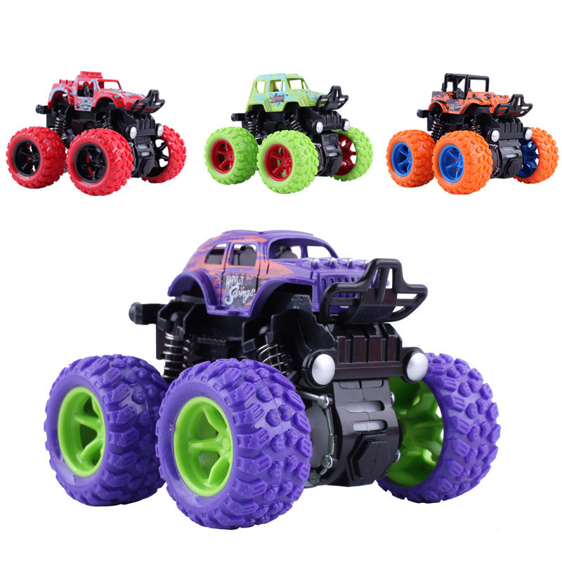 Classic-Pull-Back-Big-Foot-Wheel-Drive-Car-9cm-Rotatable-Friction-Power-Shockproof-Inertial-Blocks-T-1451246-2