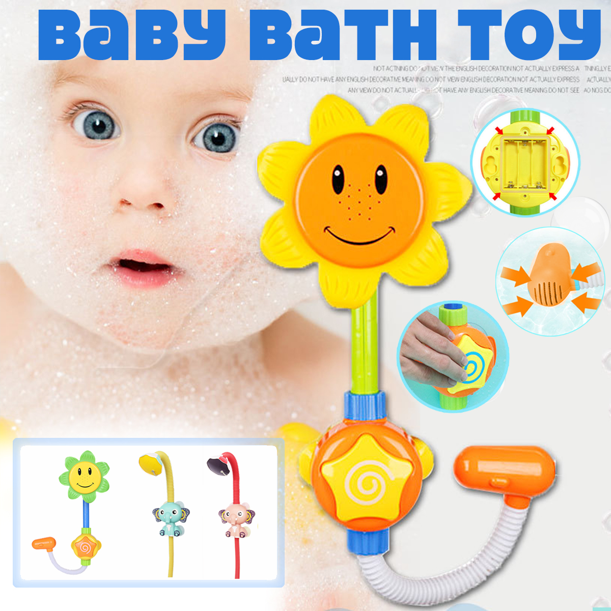 Kids-Interactive-Baby-Bath-Toy-Sunflower-Elephant-Pattern-Showering-Novelties-Toys-1671992-2