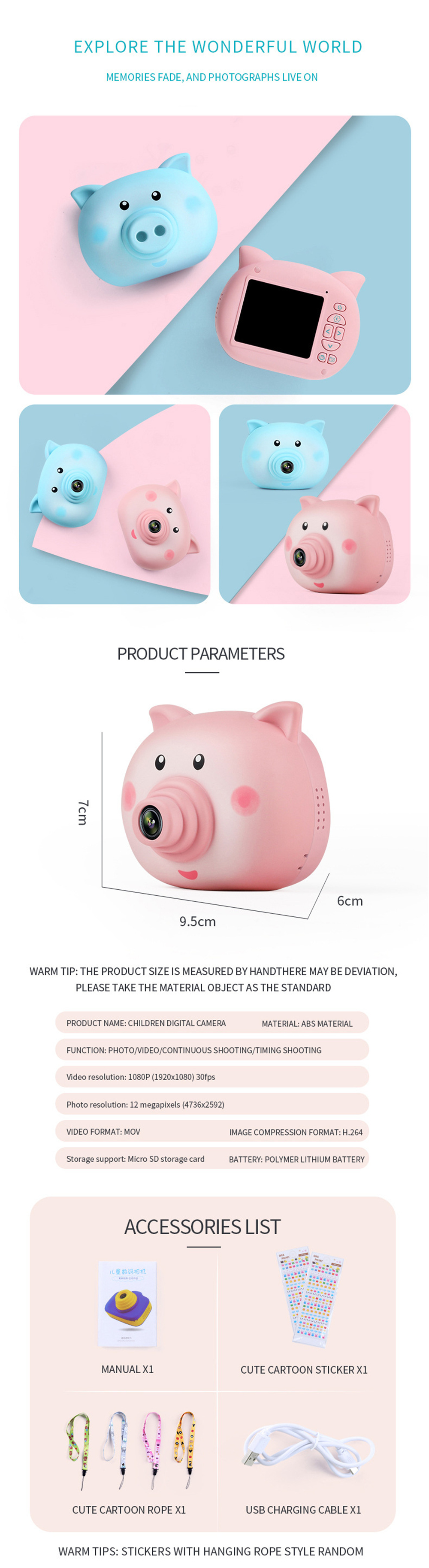 Mo-Fun-Mini-Cartoon-Kids-Camera-HD-Q-Version-Digital-Sports-Camera-Pig-SLR-Gift-Toys-1838502-5