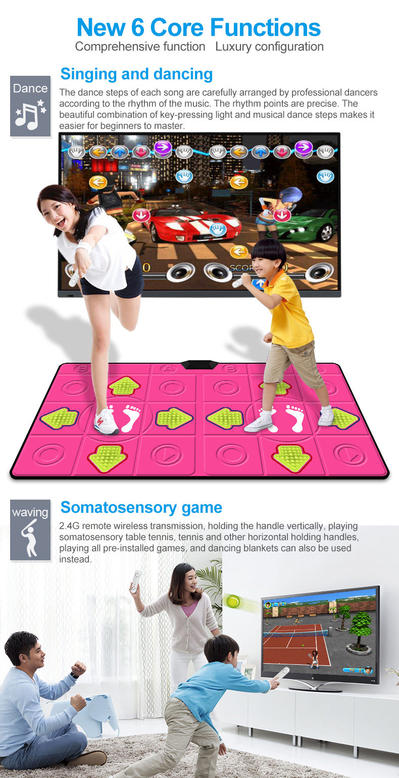 Dual-Player-Wired-Dancing-Mat-Pad-Computer-TV-Slimming-Dance-Blanket-with-Two-Somatosensory-Gamepad--1812098-3