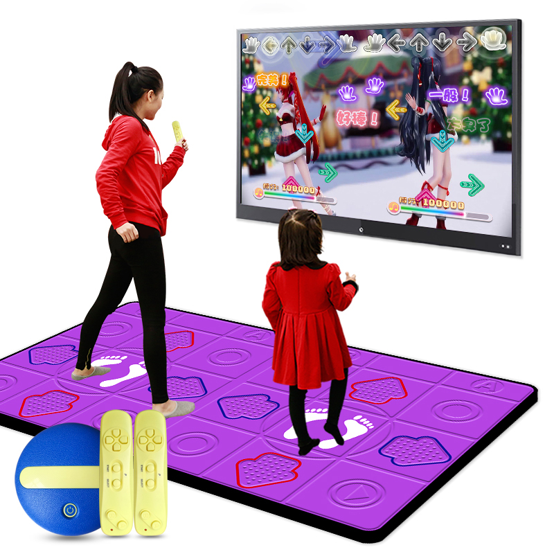 Dual-Player-Wired-Dancing-Mat-Pad-Computer-TV-Slimming-Dance-Blanket-with-Two-Somatosensory-Gamepad--1812098-6
