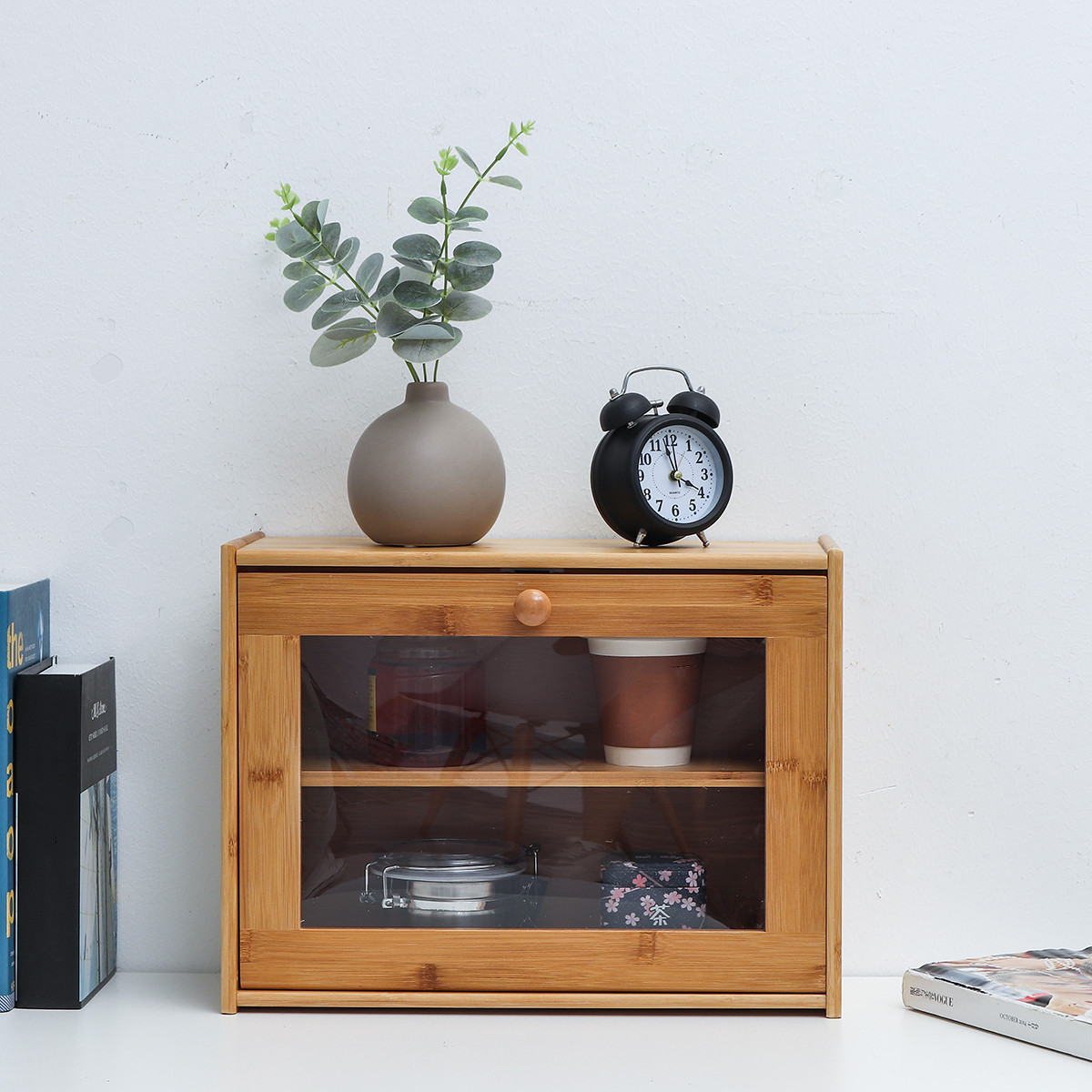 2-Tier-Kitchen-Wooden-Bamboo-Bread-Bin-Storage-Crock-Canister-Large-Bread-Food-Bins-Cabinet-1721769-2